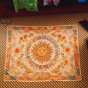 Accnicc Yellow Sun and Moon Tapestry Vintage Indie Boho Tapestry Wall Hanging